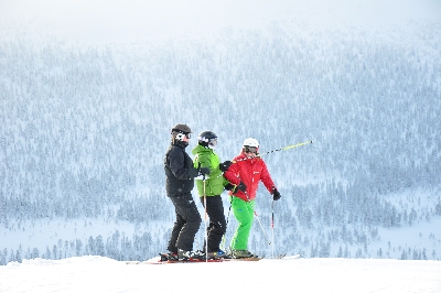 Skiers in Sälen