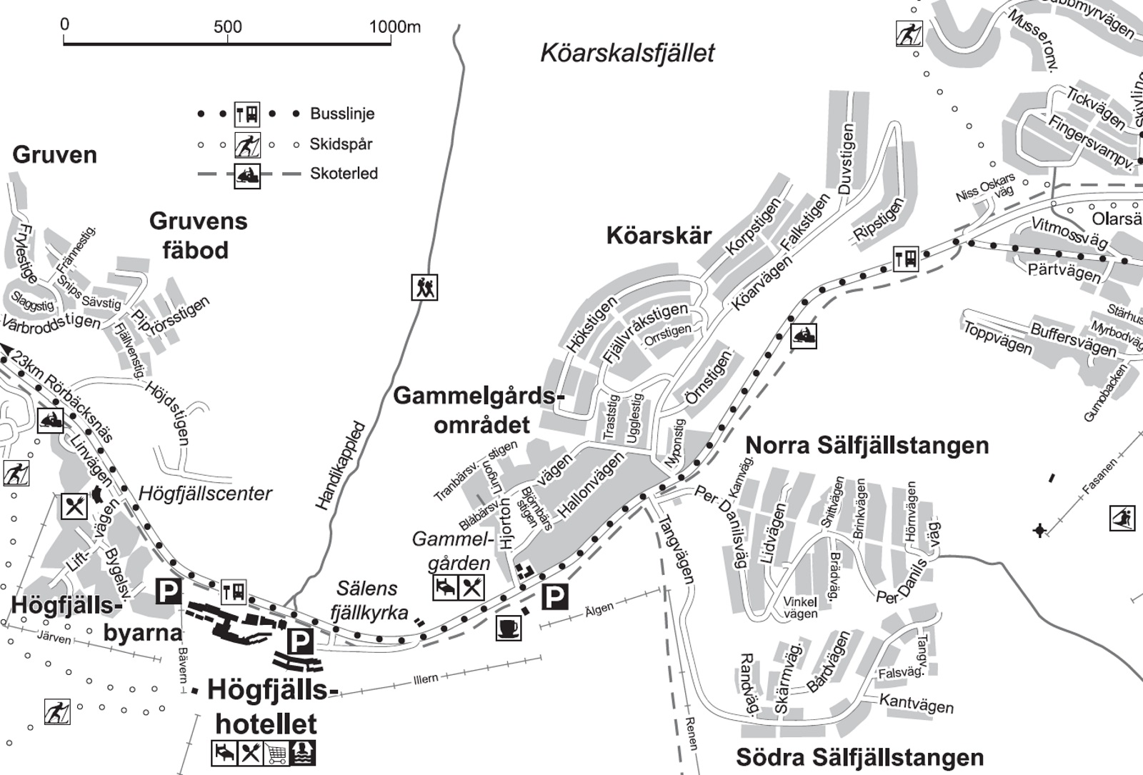 Karta över Lindvallen