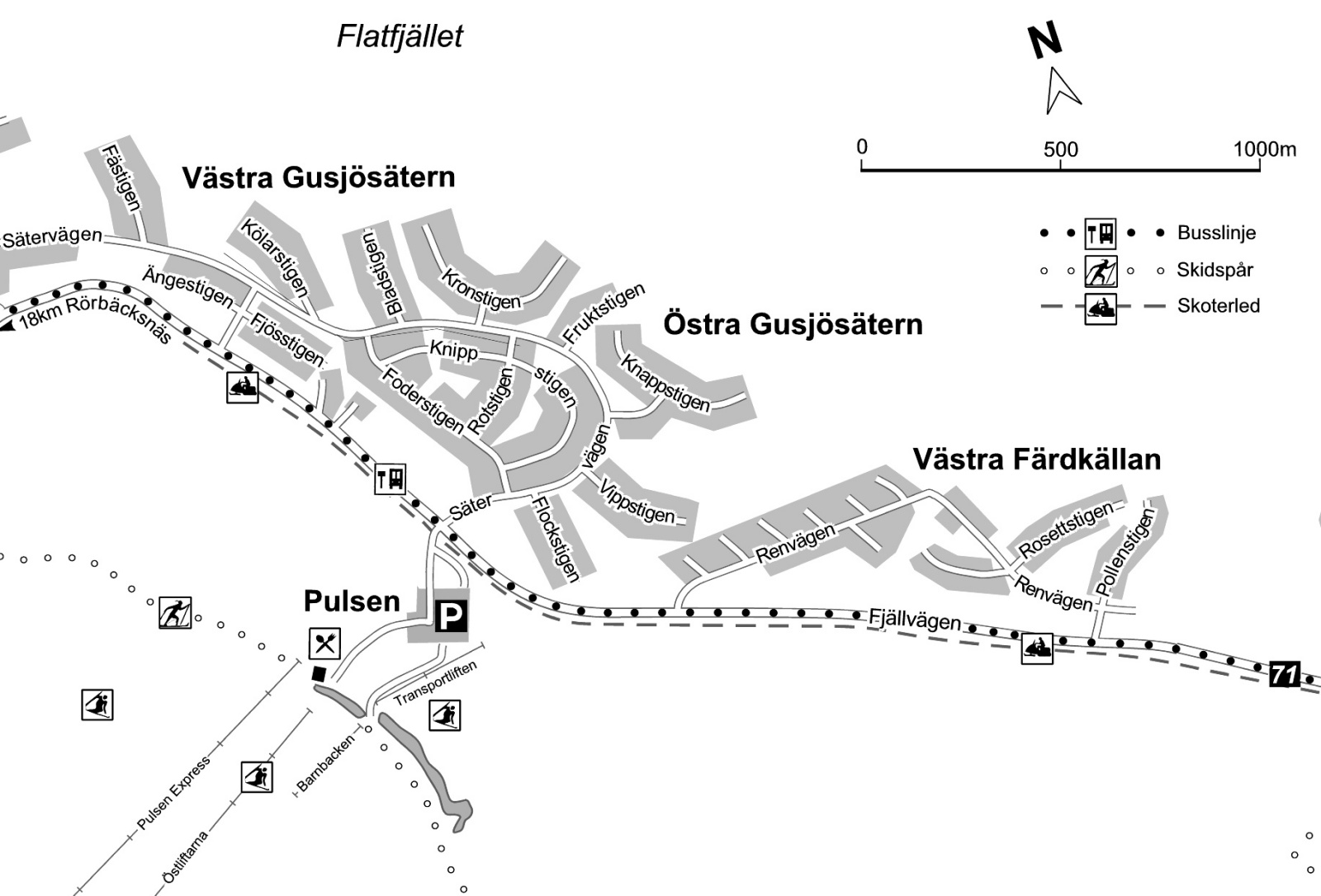 Karta över Tandådalen