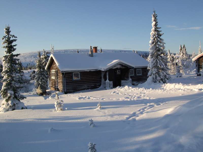 Härlig vinterbild med utsikt över Östra Kalven