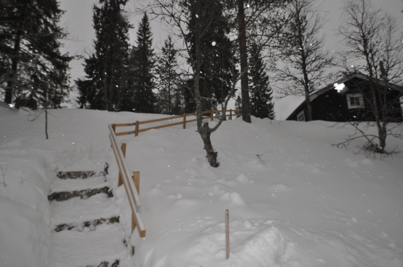 Gången upp till stugan